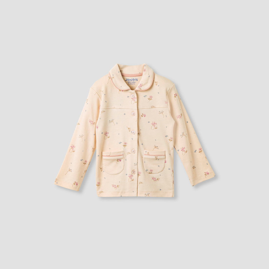 Juniors Floral Print Shirt and Pyjama Set