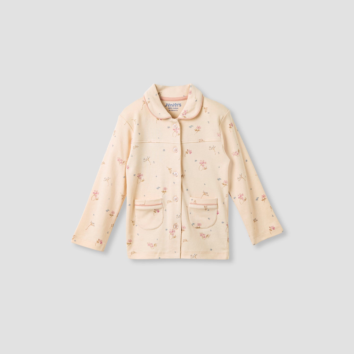 Juniors Floral Print Shirt and Pyjama Set