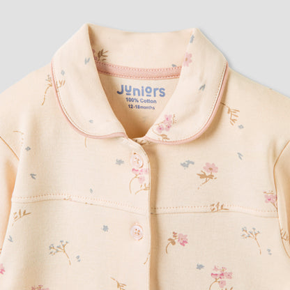 Juniors Floral Print Shirt and Pyjama Set