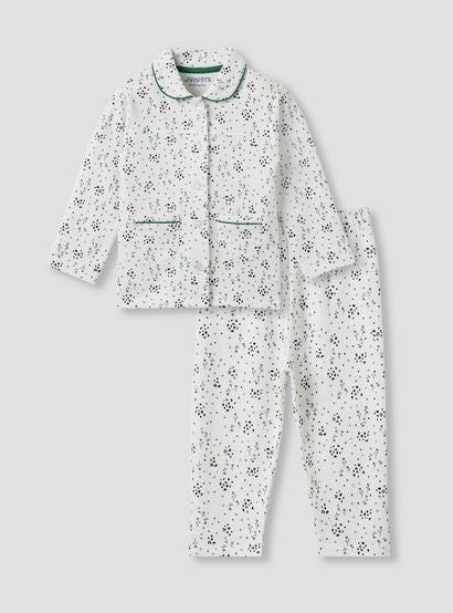 Juniors Floral Print Shirt and Pyjama Set-baby-girls-clothing-nightwear-pyjamasets-image-1
