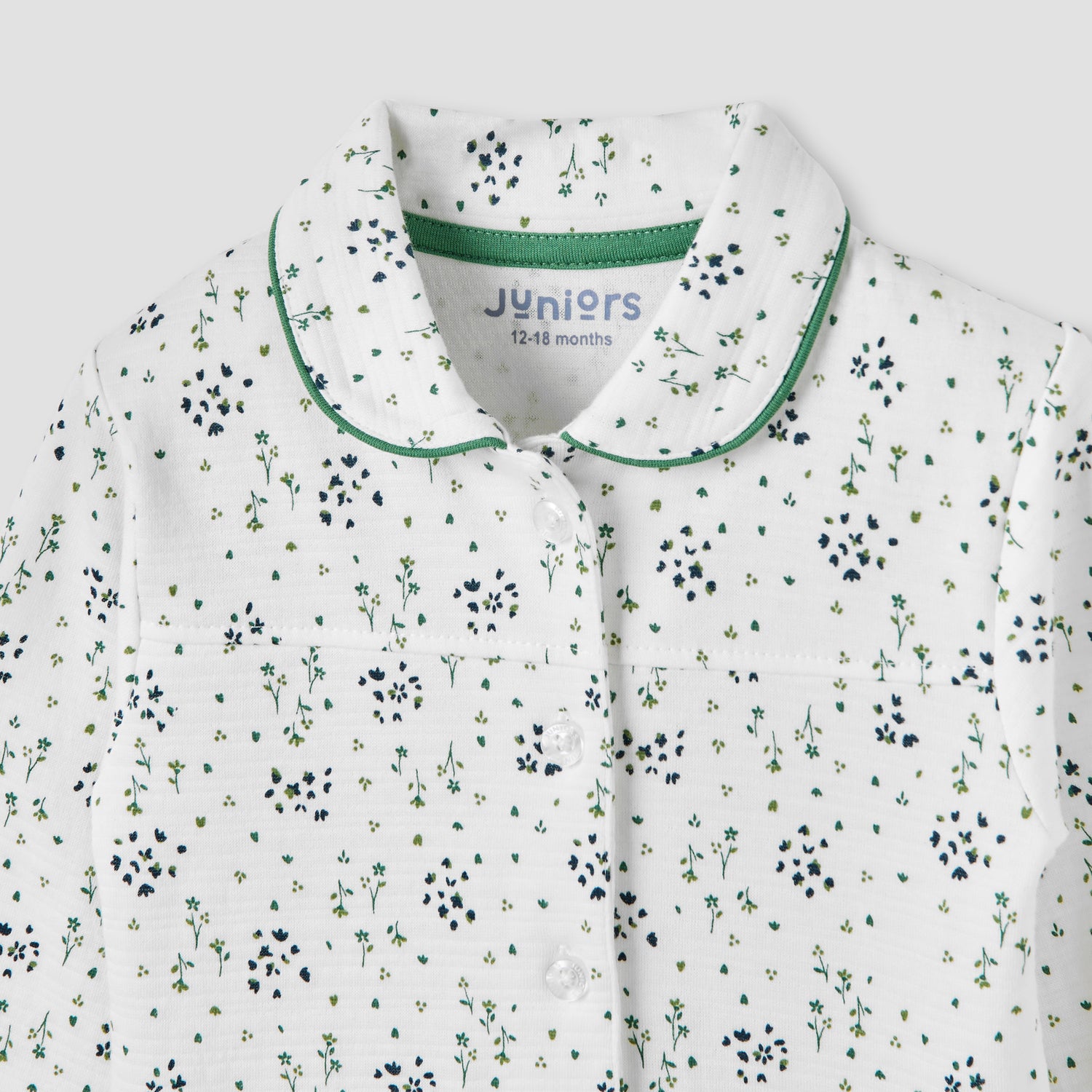 Juniors Floral Print Shirt and Pyjama Set
