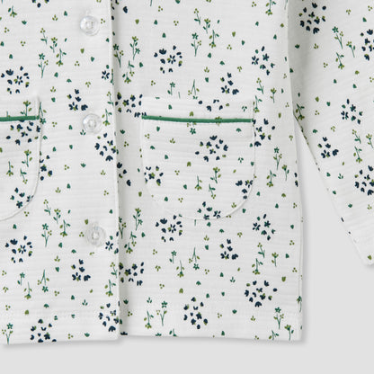 Juniors Floral Print Shirt and Pyjama Set