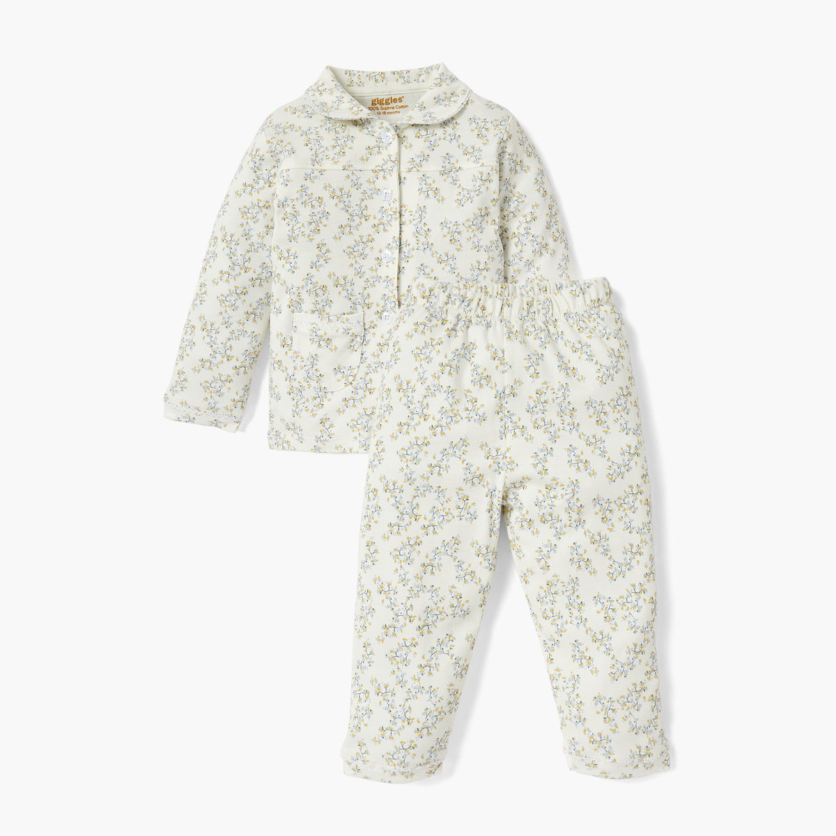Giggles All-Over Floral Print Shirt and Pyjama Set