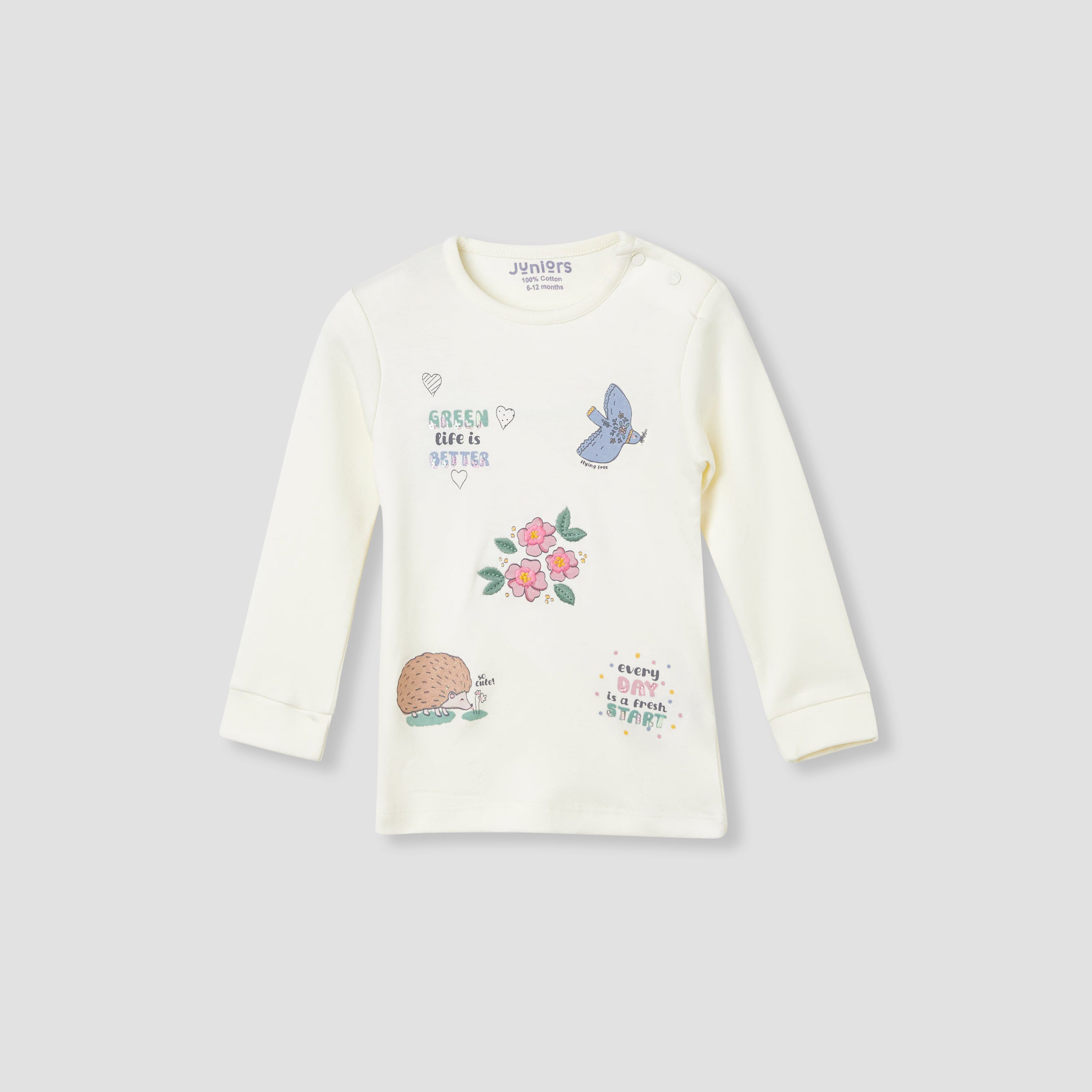 Juniors Printed T-shirt and Pyjama Set