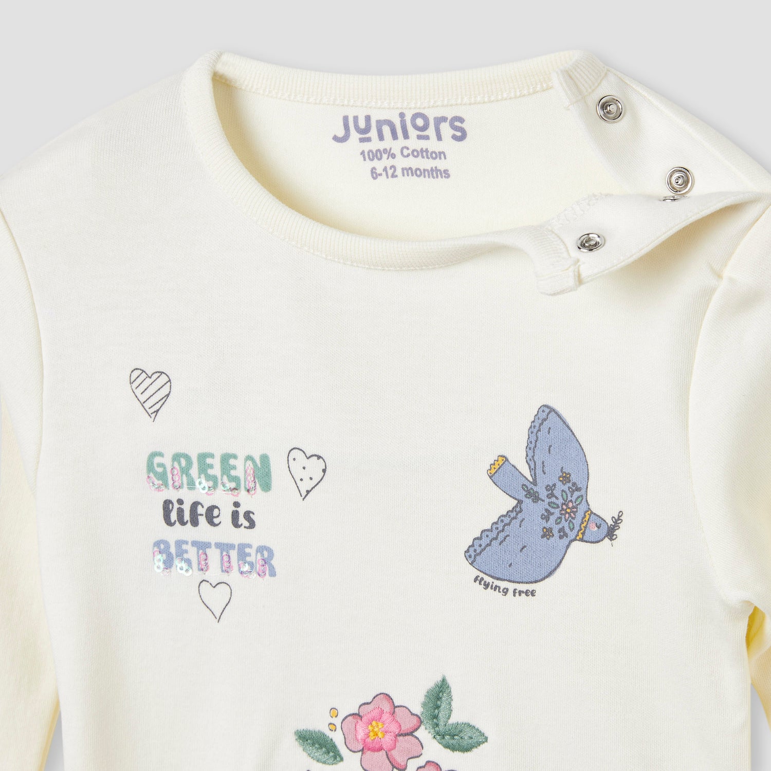 Juniors Printed T-shirt and Pyjama Set