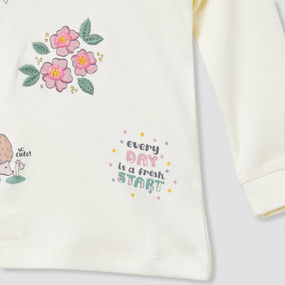 Juniors Printed T-shirt and Pyjama Set