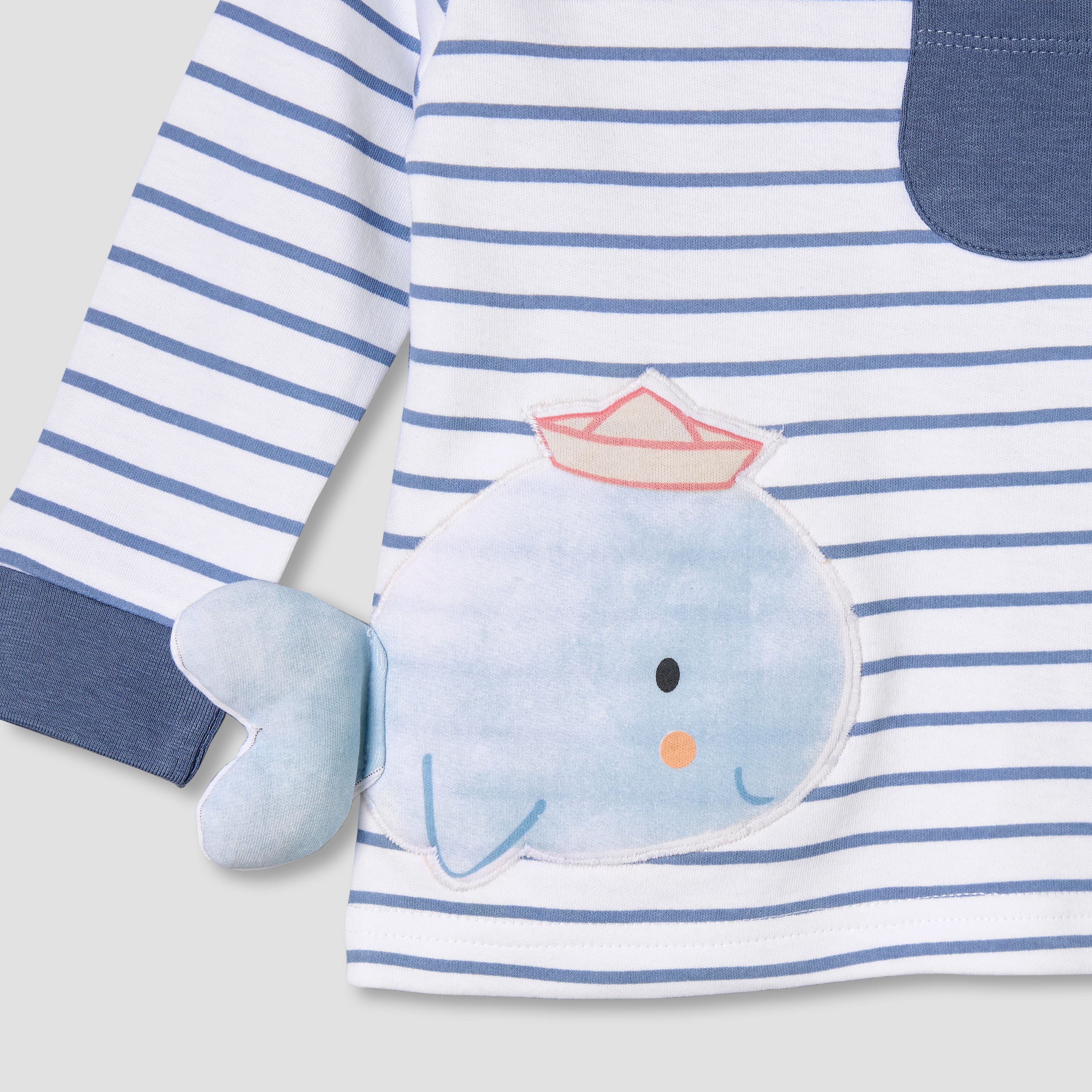 Juniors Cotton Round Neck Long Sleeve Pyjama Set with Print