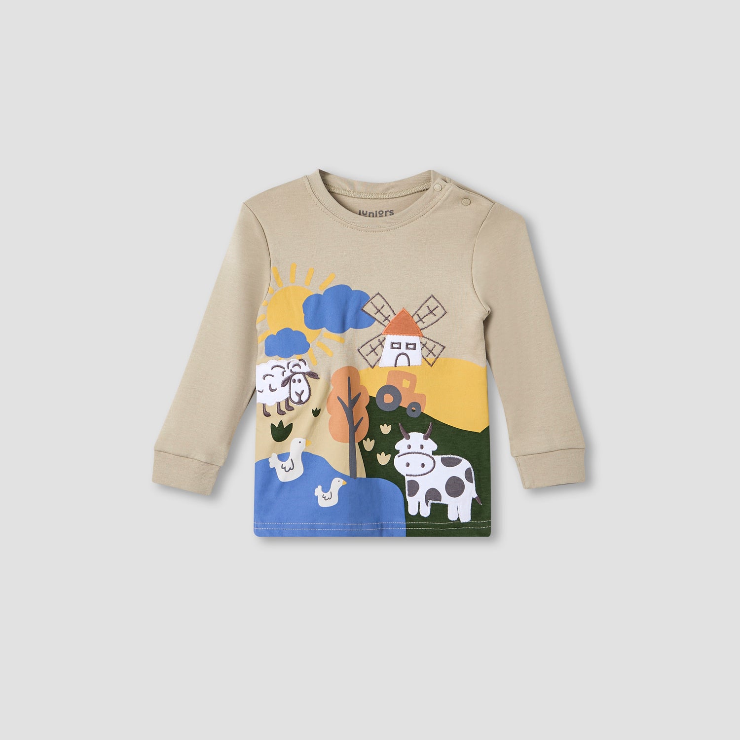Juniors Farmyard Print T-shirt and Pyjama Set