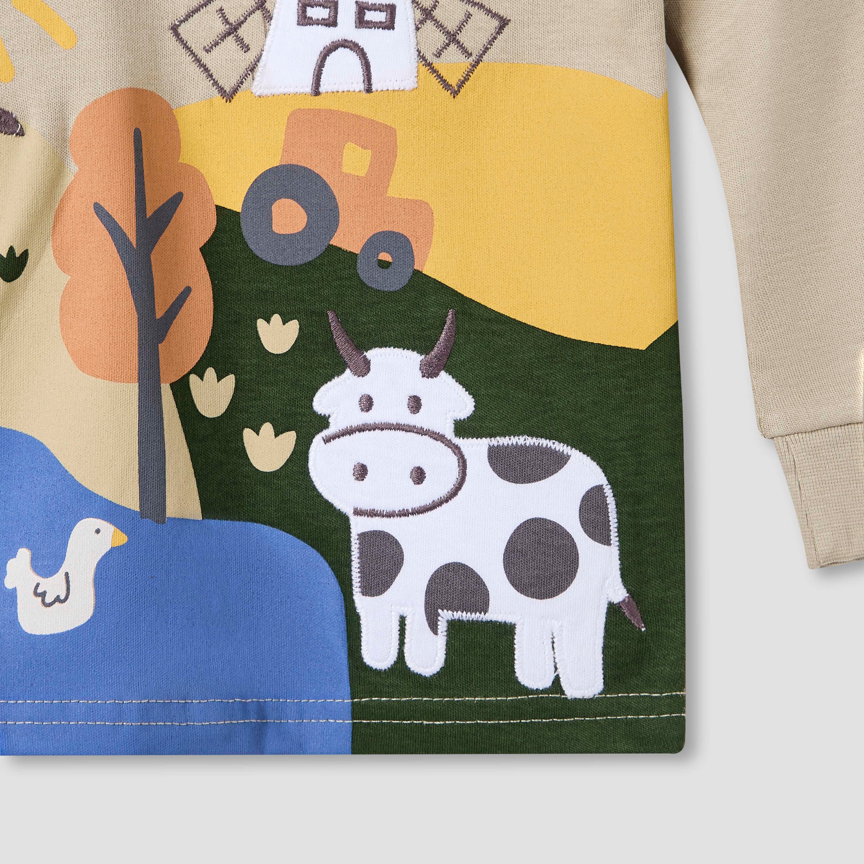 Juniors Farmyard Print T-shirt and Pyjama Set