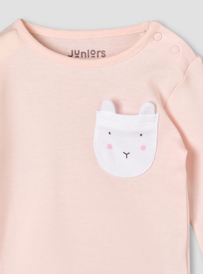 Juniors Cotton Round Neck Long Sleeve Pyjama Set with Bunny Print-baby-girls-clothing-nightwear-pyjamasets-image-5