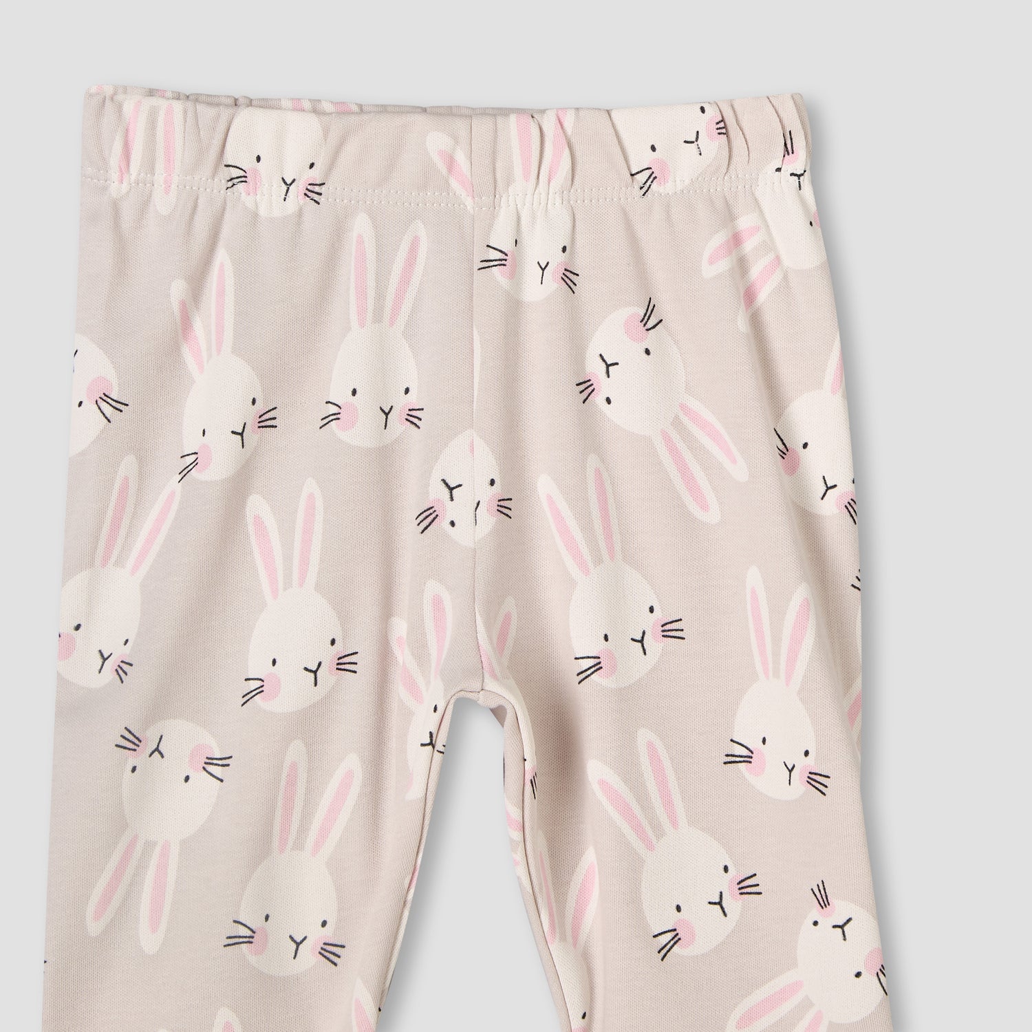Juniors Cotton Round Neck Long Sleeve Pyjama Set with Bunny Print