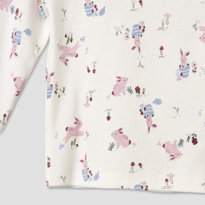 Pack of 4 Juniors Cotton Crew Neck Long Sleeves Pyjama Set with Fun Print