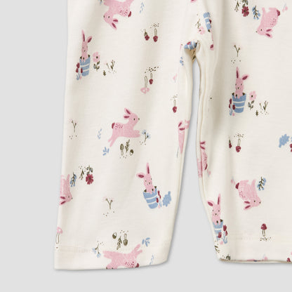 Pack of 4 Juniors Cotton Crew Neck Long Sleeves Pyjama Set with Fun Print