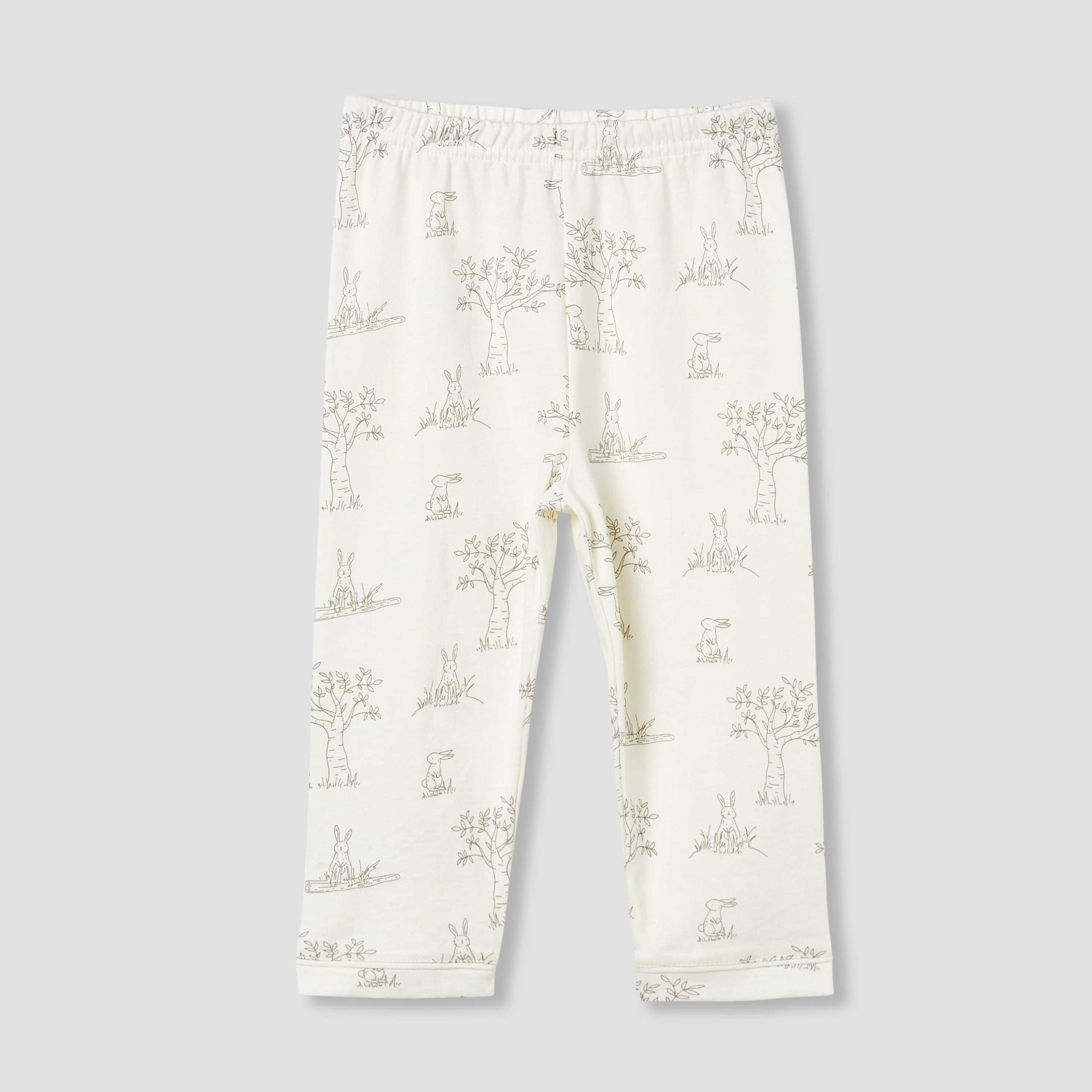 Giggles Rabbit Print Shirt and Pyjama Set