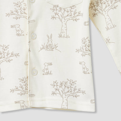 Giggles Rabbit Print Shirt and Pyjama Set