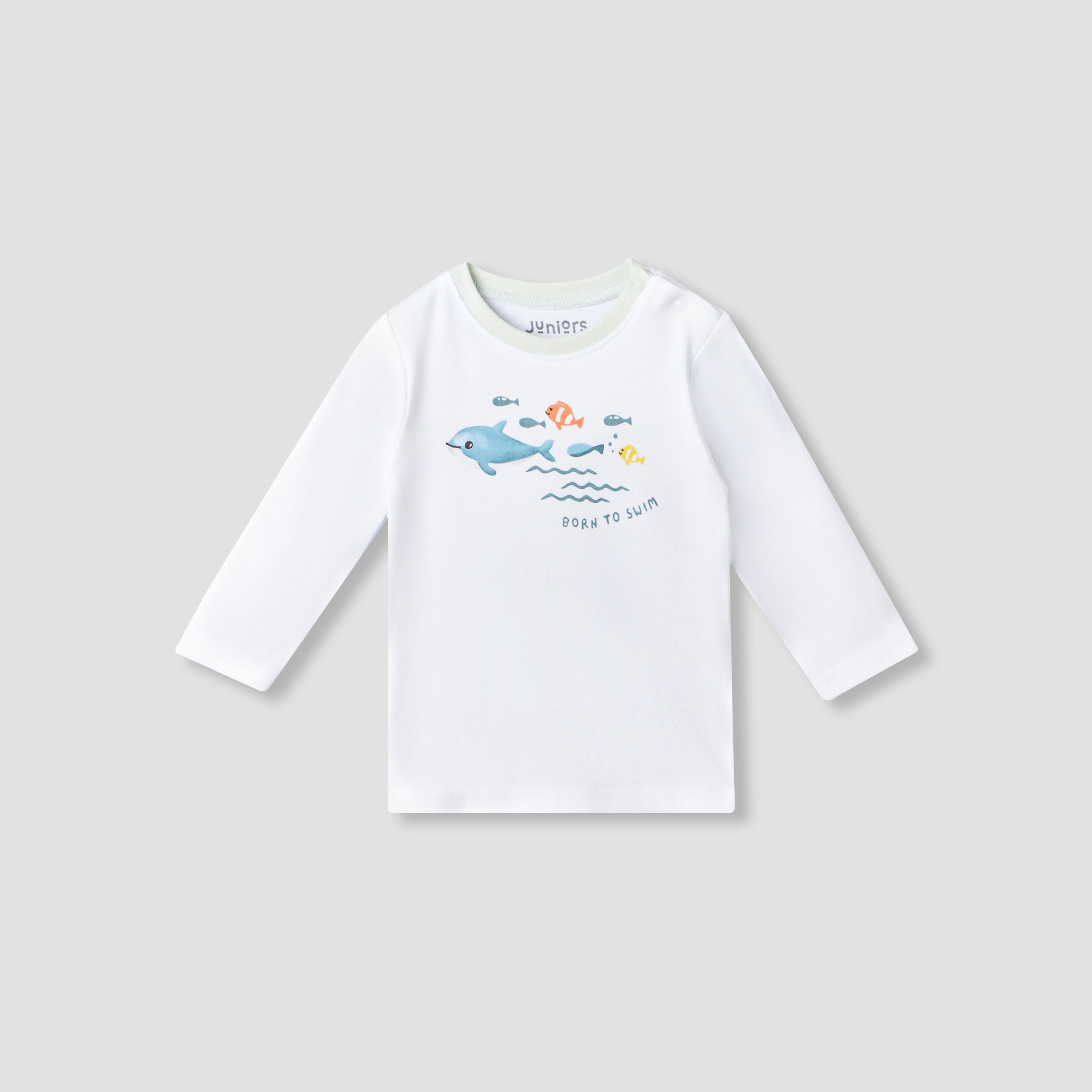 Set of 4 Juniors Cotton Round Neck Long Sleeves Pyjama Set with Print