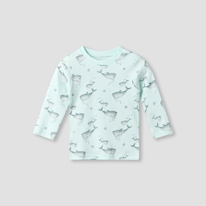 Set of 4 Juniors Cotton Round Neck Long Sleeves Pyjama Set with Print