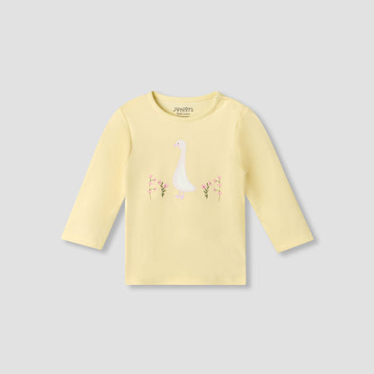 Pack of 4 Juniors Cotton Round Neck Long Sleeves with Print