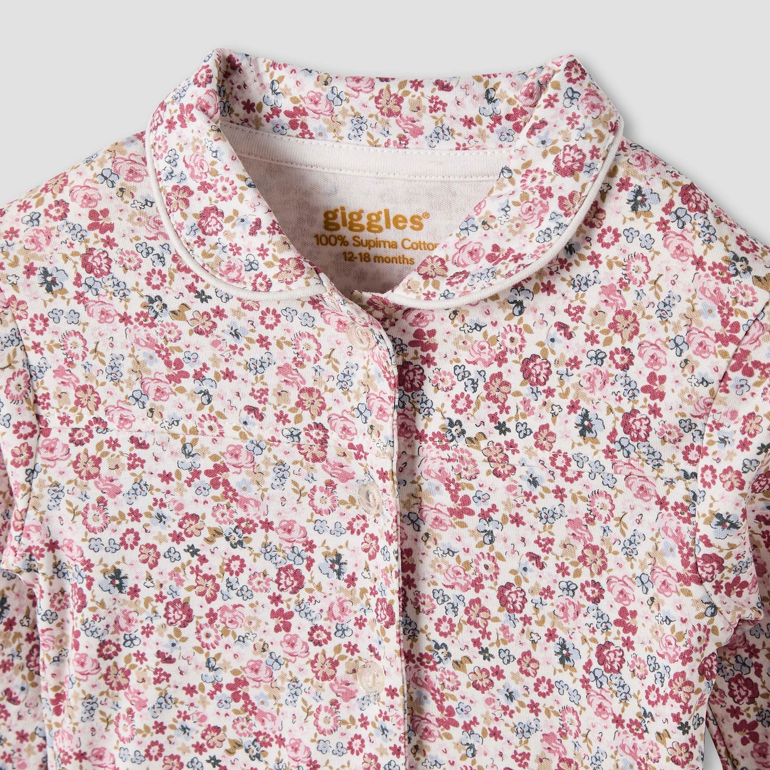 Giggles Floral Print Shirt and Pyjama Set