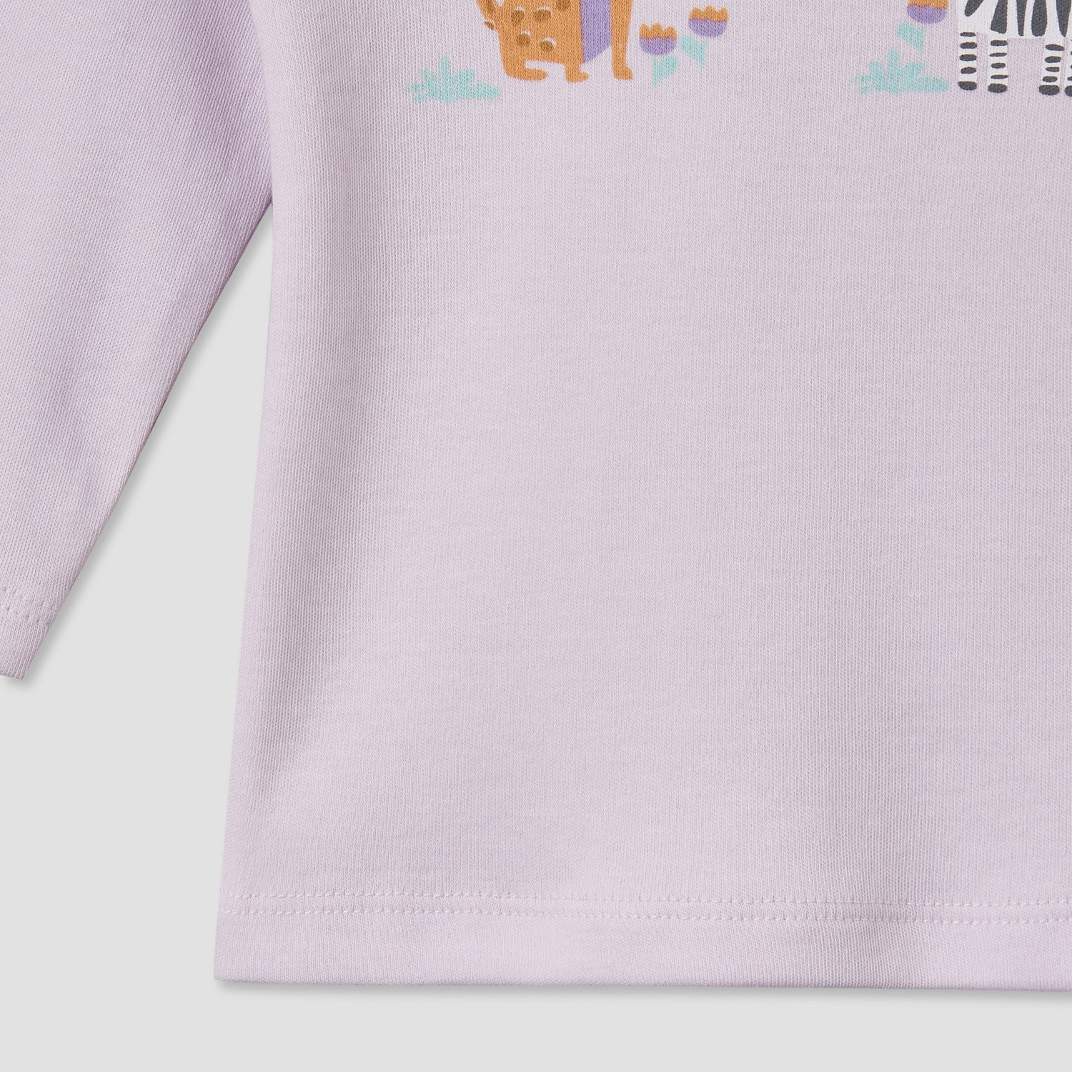 Set of 4 Juniors Cotton Crew Neck Long Sleeve Pyjama Set with Assorted Print