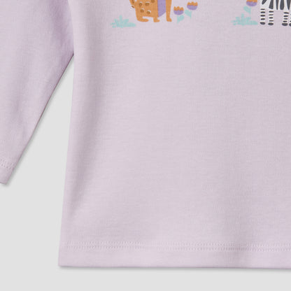 Set of 4 Juniors Cotton Crew Neck Long Sleeve Pyjama Set with Assorted Print