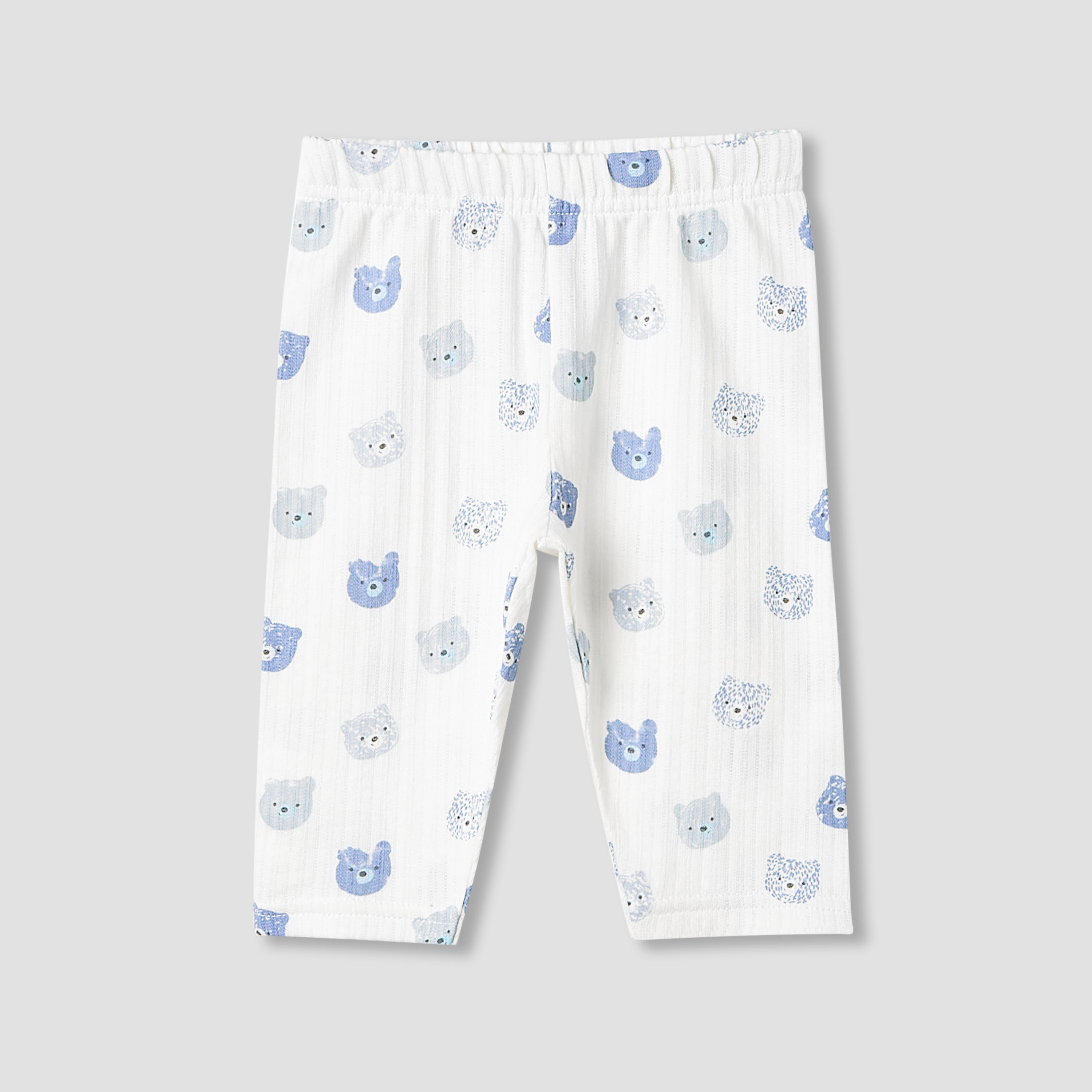 Juniors Pyjama Set with Bear Print - Cotton - Long Sleeves - Collar