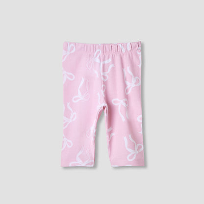 Juniors Pyjama Set with Bow Print - Cotton - Long Sleeves - Collared