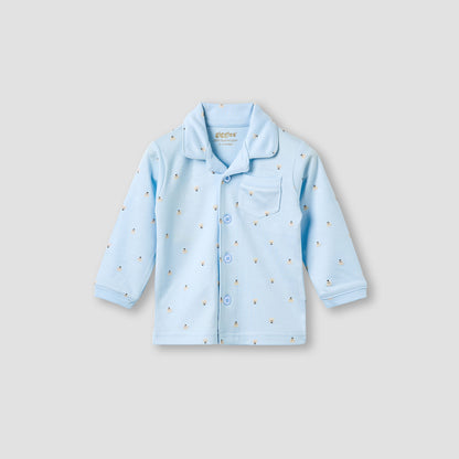 Giggles Pyjama Set with Pocket - Cotton - Long Sleeves - Collared Neck