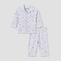 Giggles Cotton Collared Long Sleeves Pyjama Set with Circus Print-undefined-image-1