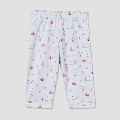 Giggles Cotton Collared Long Sleeves Pyjama Set with Circus Print