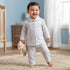 Giggles Cotton Collared Long Sleeves Pyjama Set with Floral Print