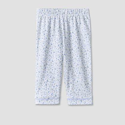 Giggles Cotton Collared Long Sleeves Pyjama Set with Floral Print
