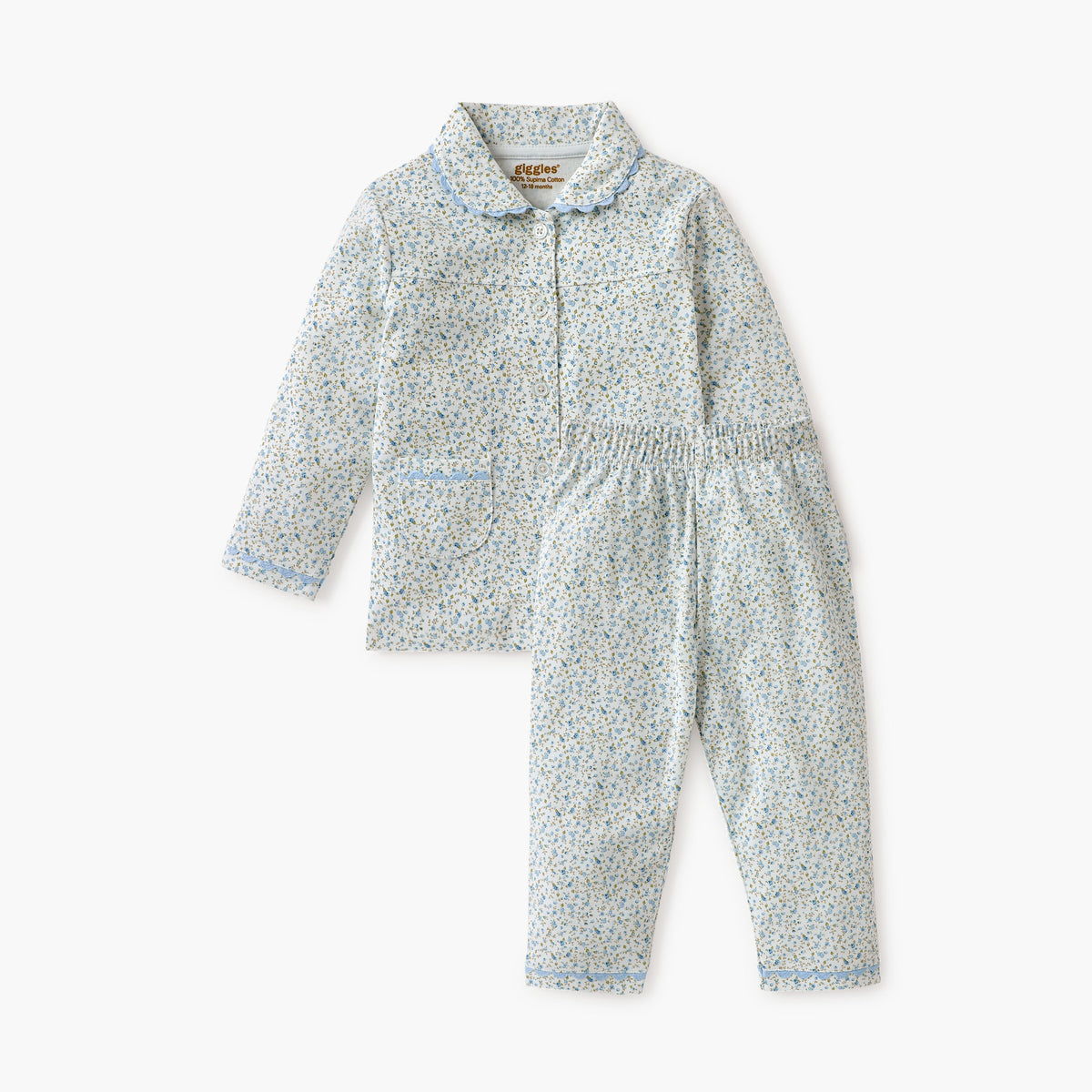 Giggles Floral Print Shirt and Pyjama Set