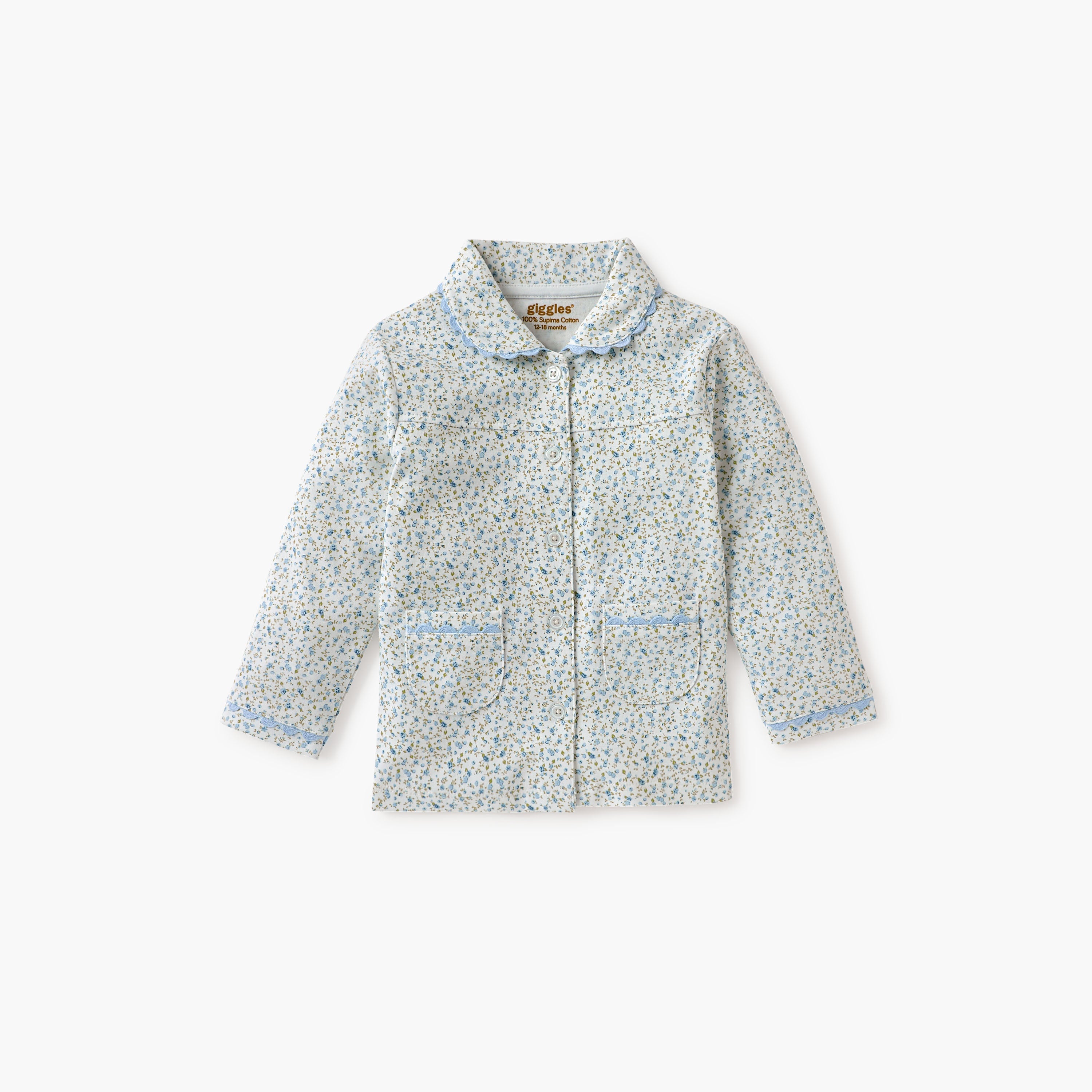 Giggles Floral Print Shirt and Pyjama Set