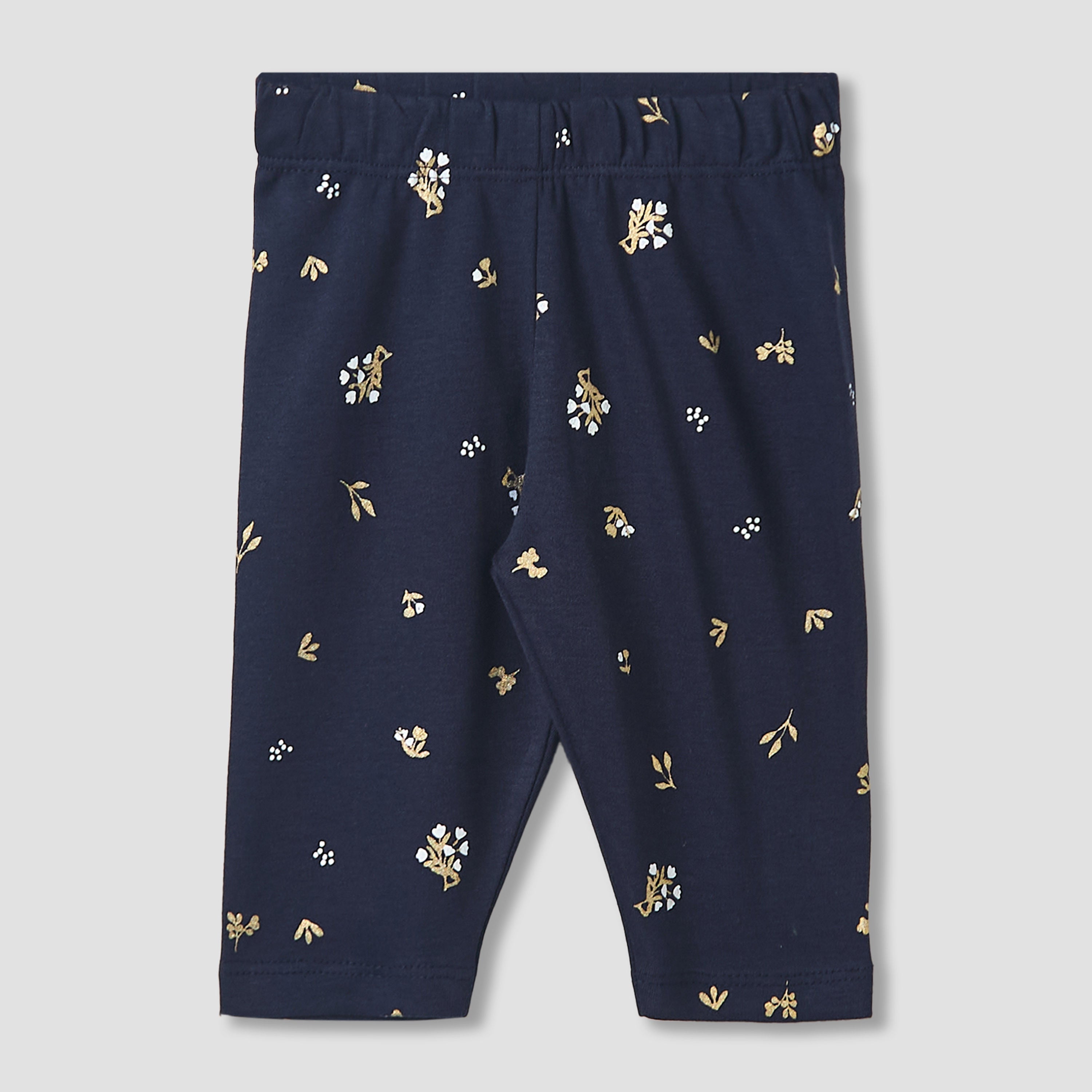 Juniors Pyjama Set with Floral Print - Cotton - Long Sleeves - Collar