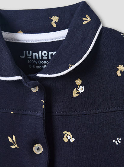 Juniors Pyjama Set with Floral Print - Cotton - Long Sleeves - Collar-promo_babyshop_Buy3for99_UAE130126-image-4