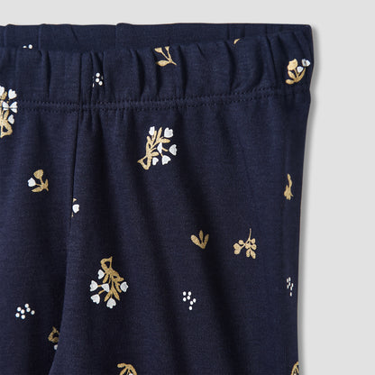 Juniors Pyjama Set with Floral Print - Cotton - Long Sleeves - Collar
