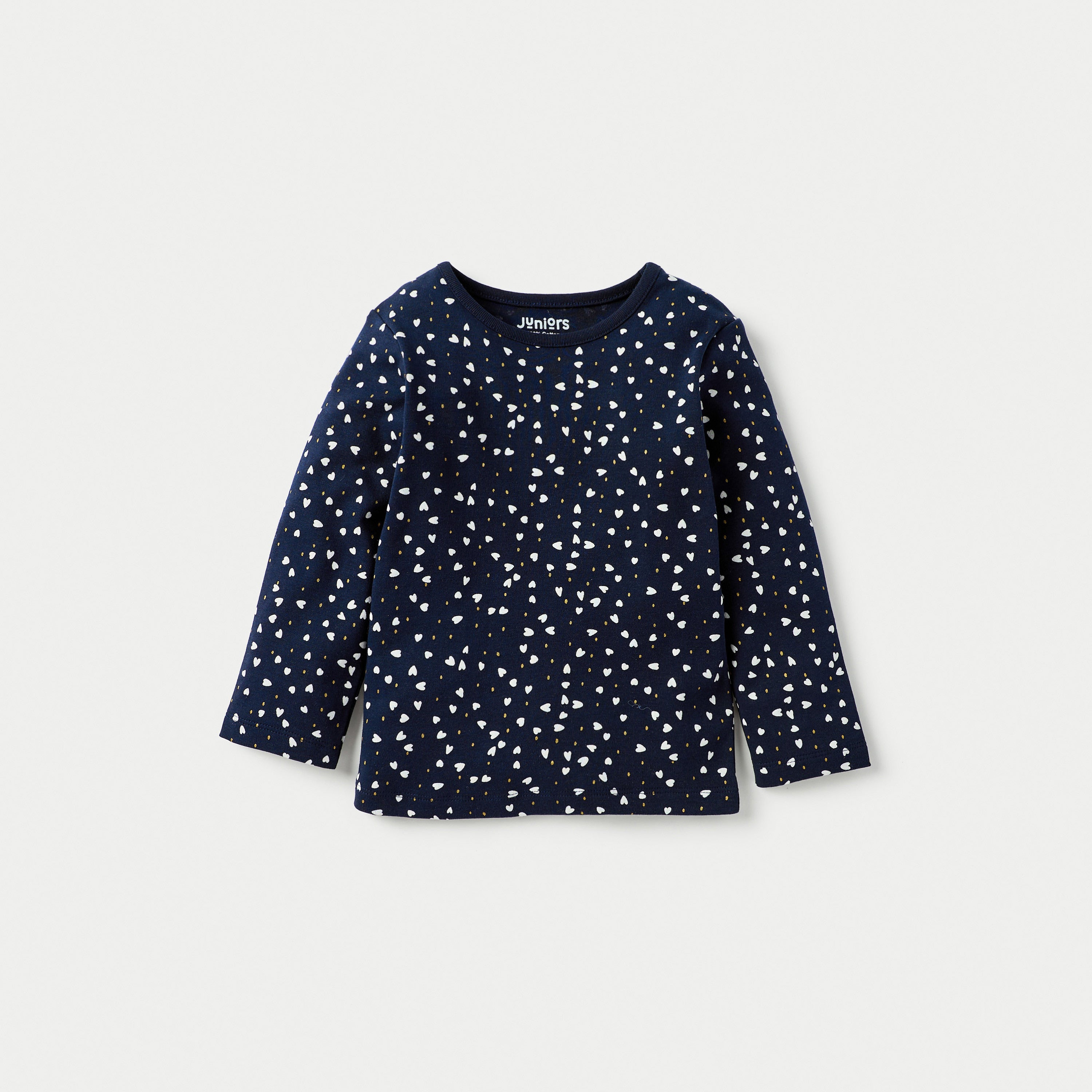 Juniors All-Over Heart Print T-shirt and Pyjama Set
