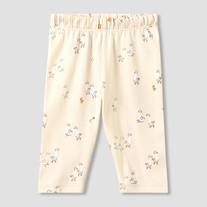 Juniors Cotton Collared Long Sleeves Pyjama Set with Duck Print