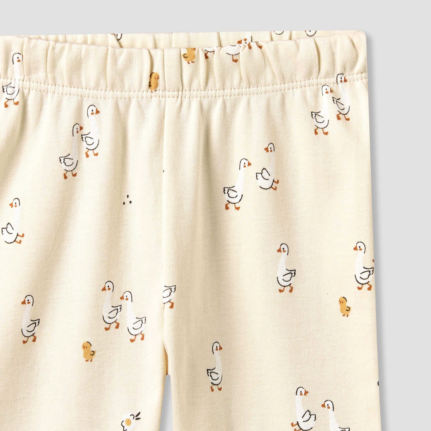 Juniors Cotton Collared Long Sleeves Pyjama Set with Duck Print
