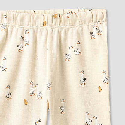 Juniors Cotton Collared Long Sleeves Pyjama Set with Duck Print