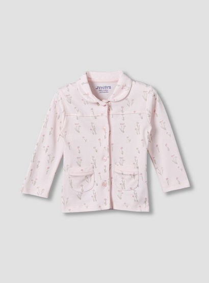 Juniors Cotton Collared Long Sleeves Pyjama Set with Floral Print-baby-girls-clothing-nightwear-pyjamasets-image-3