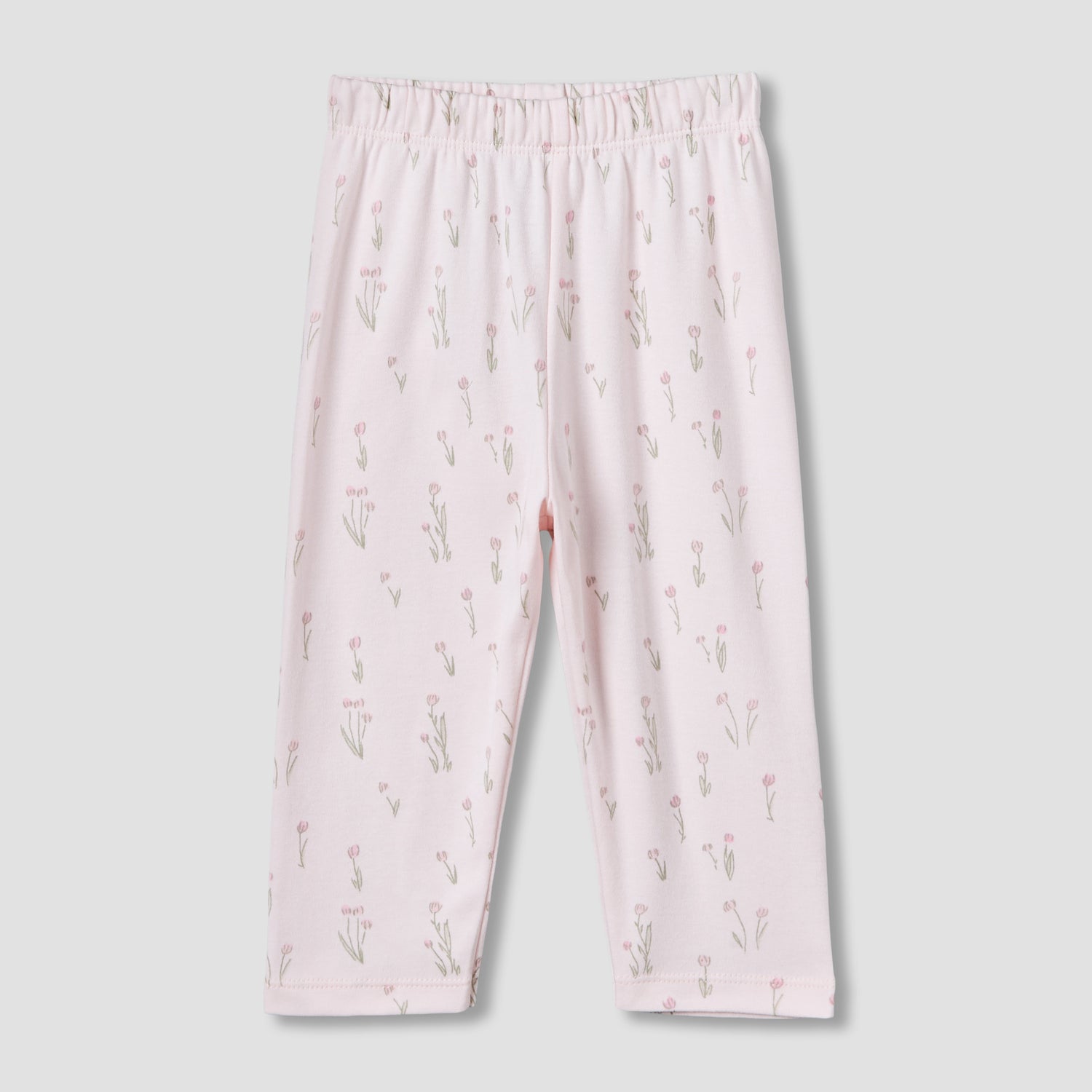 Juniors Cotton Collared Long Sleeves Pyjama Set with Floral Print