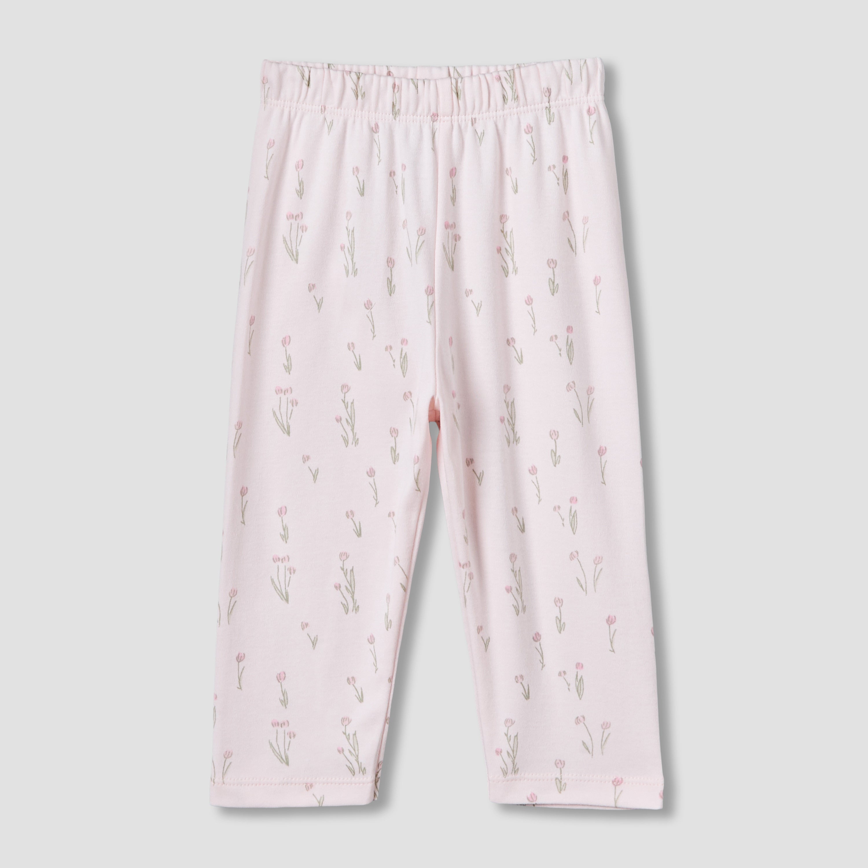 Juniors Cotton Collared Long Sleeves Pyjama Set with Floral Print