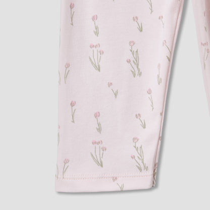 Juniors Cotton Collared Long Sleeves Pyjama Set with Floral Print