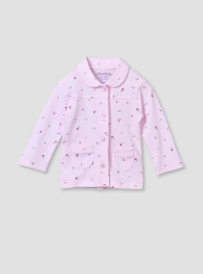 Juniors Cotton Collared Long Sleeve Pyjama Set with Floral Print-baby-girls-clothing-nightwear-pyjamasets-image-2