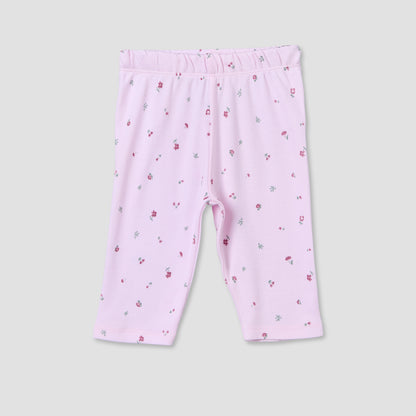 Juniors Cotton Collared Long Sleeve Pyjama Set with Floral Print