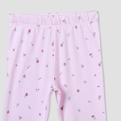 Juniors Cotton Collared Long Sleeve Pyjama Set with Floral Print