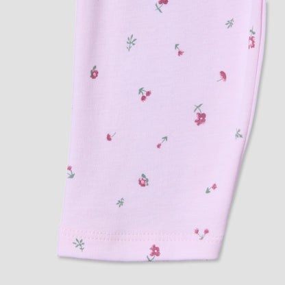 Juniors Cotton Collared Long Sleeve Pyjama Set with Floral Print