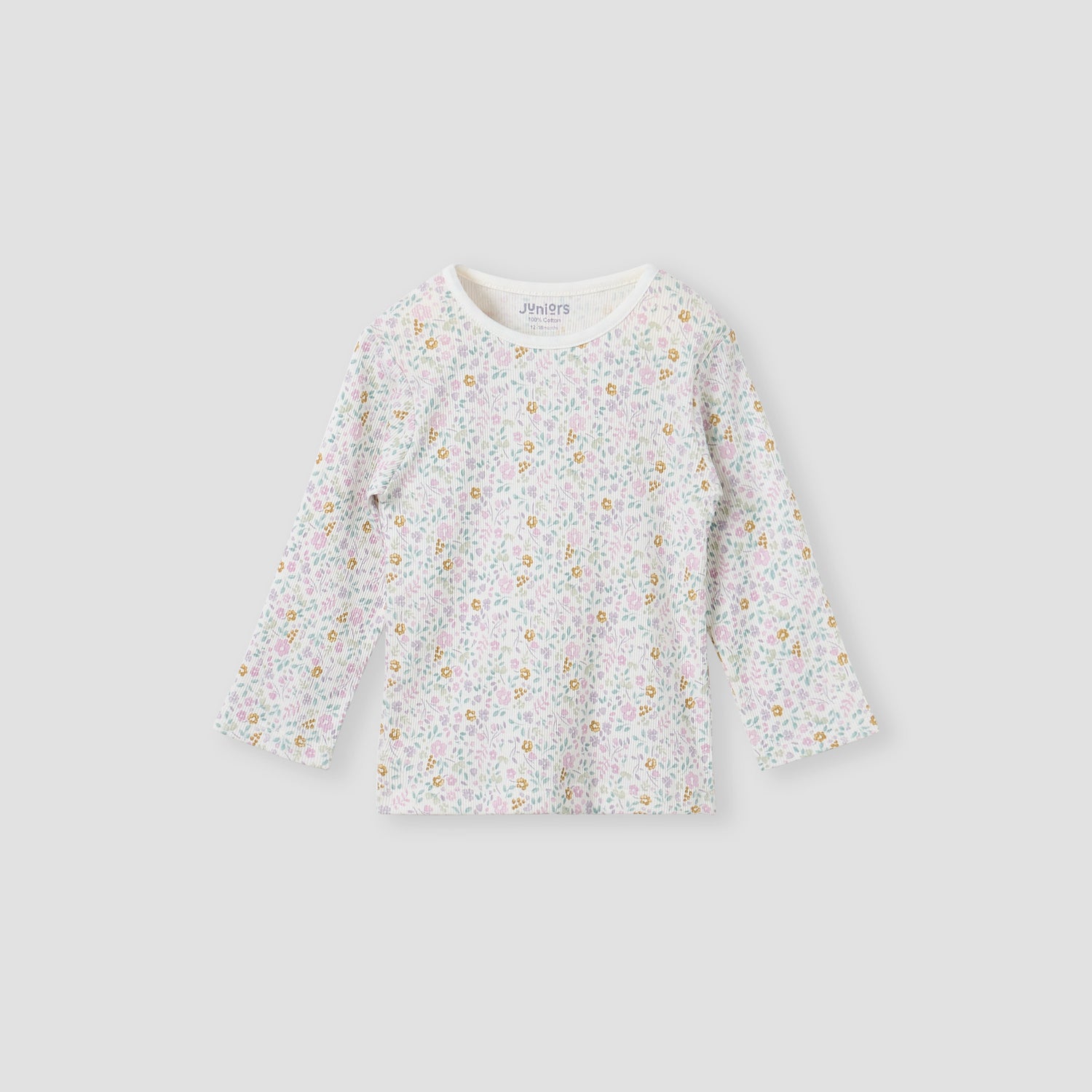 Juniors Embroidered T-shirt and Printed Pyjama Set
